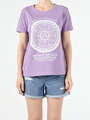 thumb-Afficher les détails de T-shirt À Manches Courtes Violet Comfort Fit  Femme