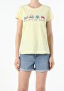 thumb-Afficher les détails de T-shirt À Manches Courtes Jaune Regular Fit  Femme