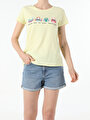 thumb-Afficher les détails de T-shirt À Manches Courtes Jaune Regular Fit  Femme