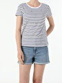 thumb-Afficher les détails de T-shirt À Manches Courtes Blanc Regular Fit  Femme