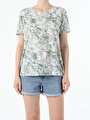 thumb-Afficher les détails de T-shirt À Manches Courtes Vert Regular Fit  Femme