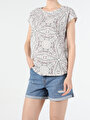 thumb-Afficher les détails de T-shirt À Manches Courtes Multicolou Regular Fit  Femme