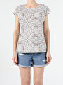 thumb-Afficher les détails de T-shirt À Manches Courtes Multicolou Regular Fit  Femme