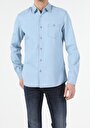 thumb-Afficher les détails de Shırt À Manches Longues Denim Slim Fit   Homme