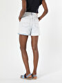 thumb-Afficher les détails de Short Denim Chino Femme
