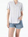 thumb-Afficher les détails de Chemise À Manches Courtes Blanc  Regular Fit Femme