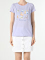 thumb-Afficher les détails de T-shirt À Manches Courtes Violet Regular Fit  Femme