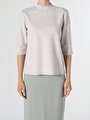 thumb-Afficher les détails de T-shirt À Manches Longues Beige Regular Fit  Femme