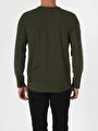 thumb-Afficher les détails de T-shirt À Manches Longues Kaki Regular Fit  Homme