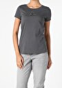 thumb-Afficher les détails de T-shirt À Manches Courtes Anthracite Regular Fit  Femme