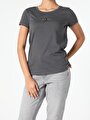 thumb-Afficher les détails de T-shirt À Manches Courtes Anthracite Regular Fit  Femme