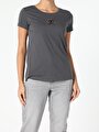 thumb-Afficher les détails de T-shirt À Manches Courtes Anthracite Regular Fit  Femme