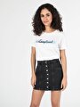 thumb-Afficher les détails de T-shirt À Manches Courtes Blanc Regular Fit  Femme