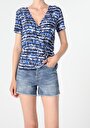thumb-Afficher les détails de T-shirt À Manches Courtes Marine Slim Fit  Femme