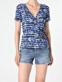 thumb-Afficher les détails de T-shirt À Manches Courtes Marine Slim Fit  Femme