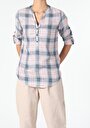thumb-Afficher les détails de Chemisier À Manches Longues Multicolou Slim Fit Femme