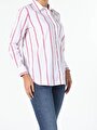 thumb-Afficher les détails de Chemise À Manches Longues Rouge Regular Fit   Femme