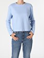 thumb-Afficher les détails de T-shirt À Manches Longues Bleu Regular Fit  Femme