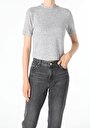 thumb-Afficher les détails de T-shirt À Manches Courtes Gris Slim Fit  Femme