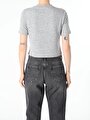 thumb-Afficher les détails de T-shirt À Manches Courtes Gris Slim Fit  Femme