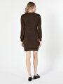 thumb-Afficher les détails de Robe Marron Regular Fit    Femme