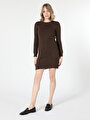 thumb-Afficher les détails de Robe Marron Regular Fit    Femme
