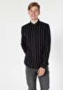 thumb-Afficher les détails de Chemise À Manches Longues Anthracite Slim Fit   Homme