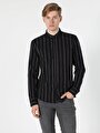 thumb-Afficher les détails de Chemise À Manches Longues Anthracite Slim Fit   Homme
