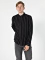thumb-Afficher les détails de Chemise À Manches Longues Anthracite Slim Fit   Homme