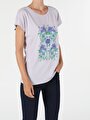 thumb-Afficher les détails de T-shirt À Manches Courtes Violet Regular Fit  Femme