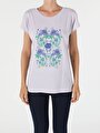 thumb-Afficher les détails de T-shirt À Manches Courtes Violet Regular Fit  Femme