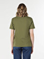 thumb-Afficher les détails de T-shirt À Manches Courtes Kaki Regular Fit  Femme