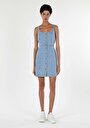 thumb-Afficher les détails de Robe Bleu Clair Slim Fit    Femme