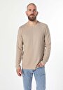 thumb-Afficher les détails de T-shirt À Manches Longues Beige Regular Fit  Homme