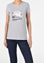 thumb-Afficher les détails de T-shirt À Manches Courtes Gris Regular Fit  Femme