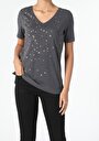 thumb-Afficher les détails de T-shirt À Manches Courtes Anthracite Regular Fit  Femme