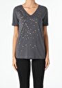 thumb-Afficher les détails de T-shirt À Manches Courtes Anthracite Regular Fit  Femme