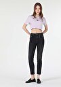 thumb-Afficher les détails de 703 Carla Pantalon Noir Straight Leg  En  Slim Fit Femme
