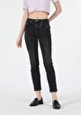 thumb-Afficher les détails de 703 Carla Pantalon Noir Straight Leg  En  Slim Fit Femme