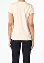 thumb-Afficher les détails de T-shirt À Manches Courtes Beige Regular Fit  Femme