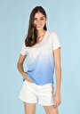 thumb-Afficher les détails de T-shirt À Manches Courtes Bleu Regular Fit  Femme