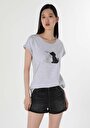 thumb-Afficher les détails de T-shirt À Manches Courtes Gris Regular Fit  Femme