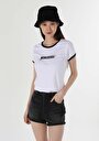 thumb-Afficher les détails de T-shirt À Manches Courtes Blanc Slim Fit  Femme