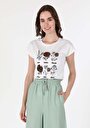 thumb-Afficher les détails de T-shirt À Manches Courtes Blanc Regular Fit  Femme
