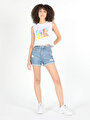 thumb-Afficher les détails de Short Bleu Mom Fit Femme