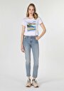 thumb-Afficher les détails de 703 Carla Pantalon Bleu Straight Leg  En  Slim Fit Femme
