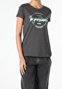 thumb-Afficher les détails de T-shirt À Manches Courtes Anthracite Regular Fit  Femme