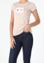thumb-Afficher les détails de T-shirt À Manches Courtes Beige Slim Fit  Femme