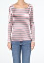 thumb-Afficher les détails de T-shirt À Manches Longues Multicolou Slim Fit  Femme