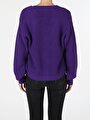 thumb-Afficher les détails de Cardigan Tricot Violet Regular Fit Femme